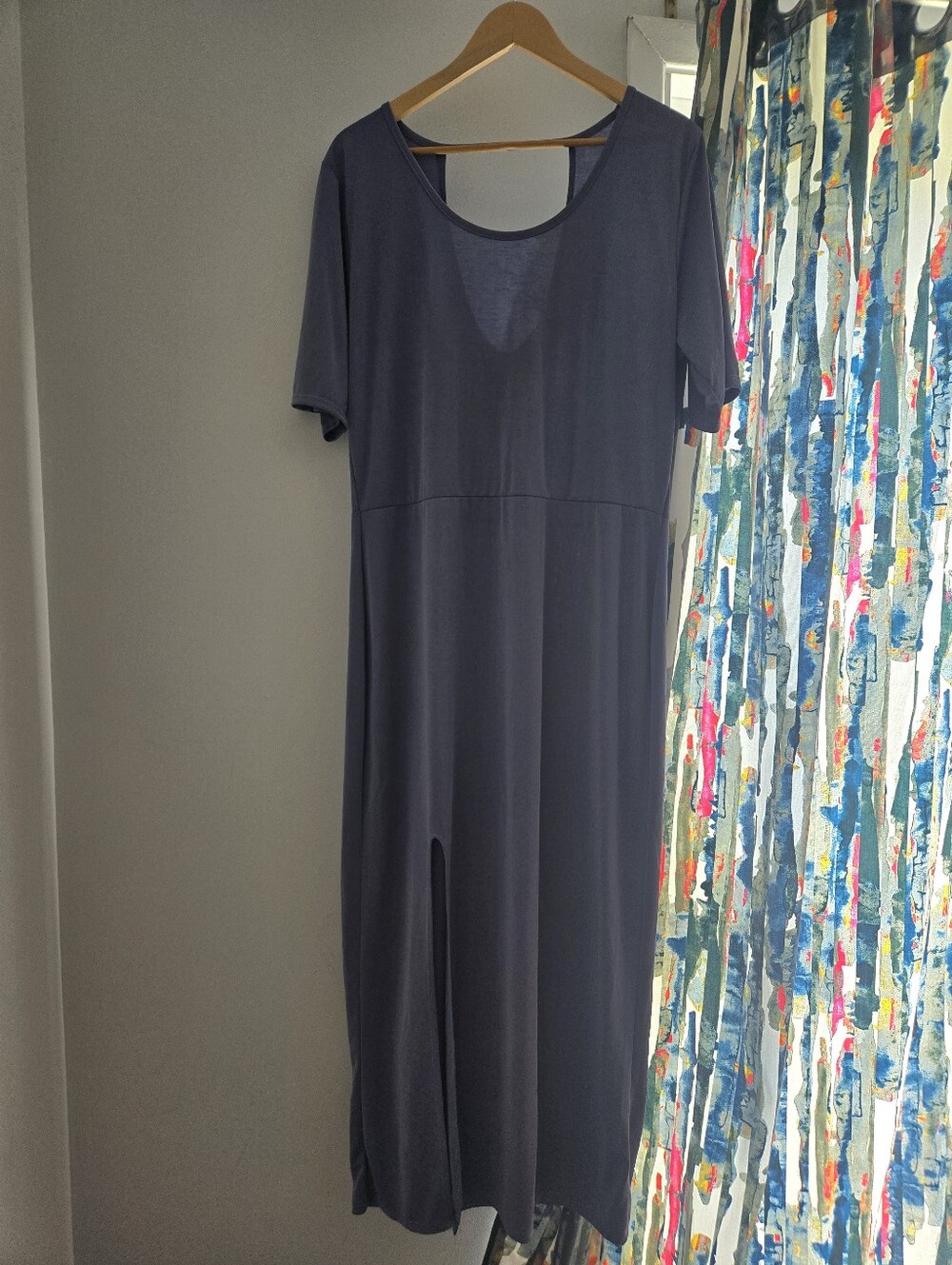 New C&C CALIFORNIA Slate Blue Scoop Neck Maxi Dress